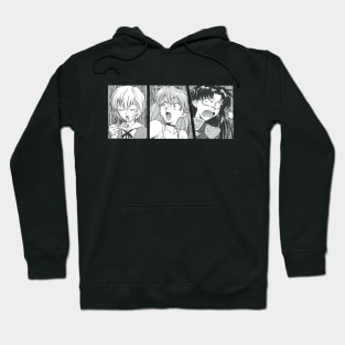 Rei, Asuka and Misato - Dark Hoodie